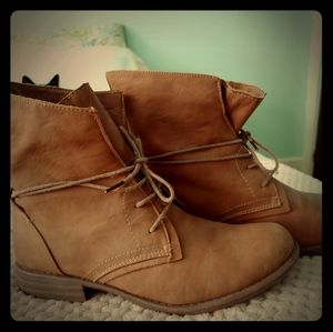 Lace up booties